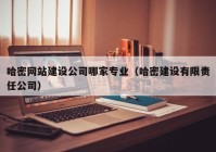 哈密網(wǎng)站建設(shè)公司哪家專業(yè)（哈密建設(shè)有限責(zé)任公司）