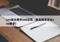 seo優(yōu)化教學(xué)seo公司（黑龍搜索優(yōu)化seo教學(xué)）