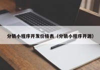 分銷小程序開發(fā)價格表（分銷小程序開源）